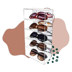 Acrylic eyewear display boxes