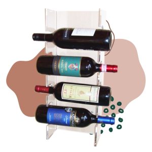 Acrylic wall wine rack