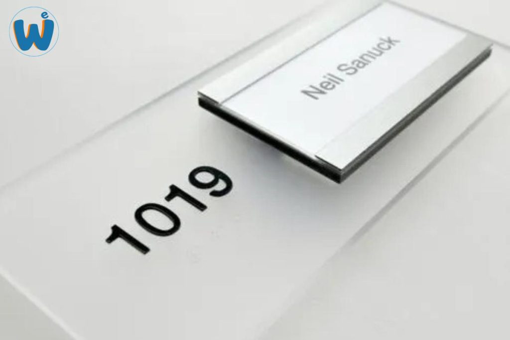 acrylic office sign